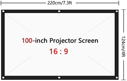 Ekran projektora visoke svjetline 72 84 100 120 150 inča 16: 9 Sklopivi projekcijski ekran tkanine