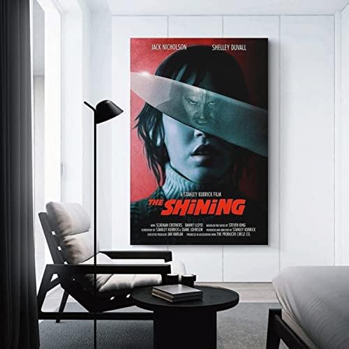 XIAOM sjajni Posteri horor filmova za estetski zidni dekor spavaće sobe platneni zidni umjetnički poklon 12x18inch