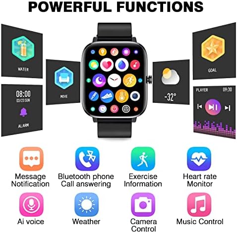 Smart Watch 2023 Fitness Tracker kompatibilni iPhone Android, 1.7 Potpuno dodirni ekran IP67 Vodootporni