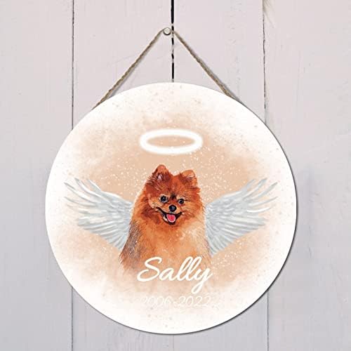 Spomen Krila anđela za pse prilagođeno ime & amp; Datum drveni znakovi pokloni za pse kućne ljubimce