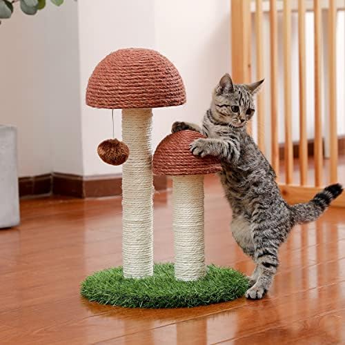 MJWDP mačka grebalica gljiva Funny Kitten dvostruko grebanje Sisal poruke mačke igračke za obuku mačića i mačke sa Visećom loptom