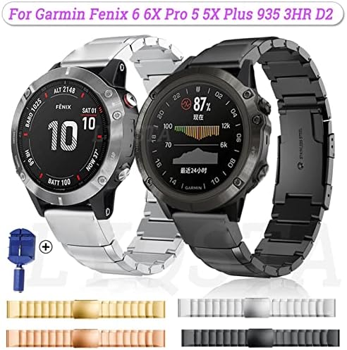 Kossma Smart Watch trake za Garmin Fenix ​​6 6S 6x Pro 5x 5 5S plus 3 HR 935 945 MK1 D2 S60 Brzo izdanja Steelbelt