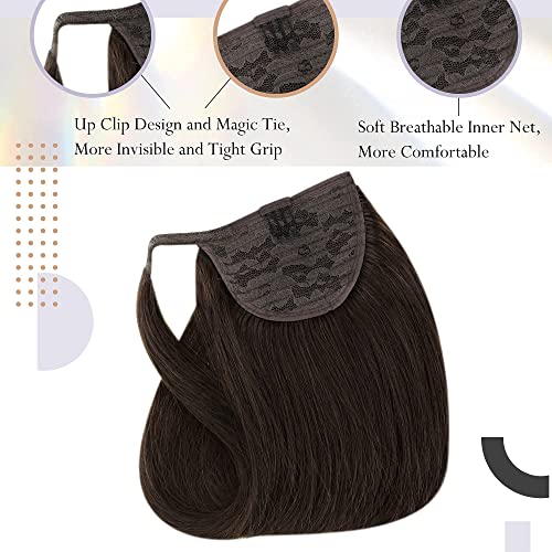 【Uštedite više】Easyouth bešavna kopča u ekstenzijama za kosu prava ljudska kosa i rep ekstenzije za kosu #2 14inch