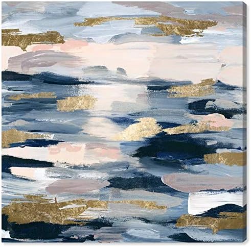 Smoke on the Water Oliver Gal / savremeni Premium Canvas Art Print. Apstraktna Kolekcija Zidnih Umjetničkih Dekora. 30x30 inča, plava
