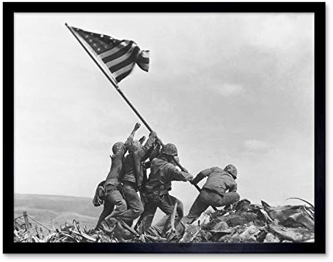 Rosenthal Podizanje zastave Iwo Jima ikona Drugog svjetskog rata fotografija Neuramljena zidna umjetnička štampa Poster Home Decor Premium