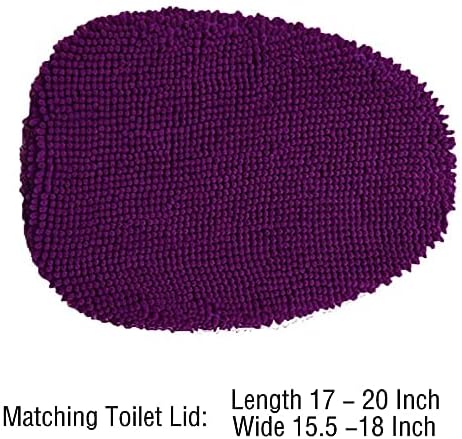 Madeals Chenille WC poklopac poklopca Shag Soft i Apsorbent, udoban kupaonica toalet poklopac poklopca, postavlja većinu toaletnih poklopca za mornarsko plavu