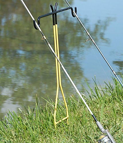Rite-Hite Bank Ribolov DUAL-štap držač - drži dvije štapove za ribolov i kolut po optimalnom uglu. Izvrsno za bankovni ribolov na jezerima i potocima