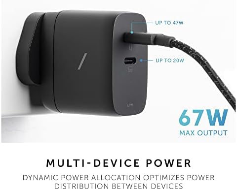 Native Union Fast Gan Charger PD 67W – Ultra-Compact Multi-Device Power Delivery Enabled USB-C Charger Up
