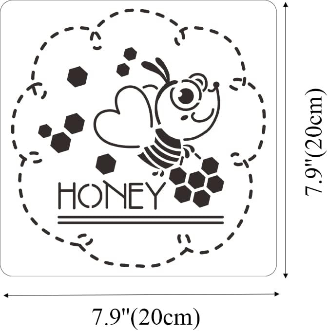 12 komada šablon za crtanje šablona sa pčelinjim saćem košnica, dekor opružnih elemenata, šablone