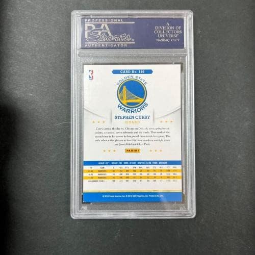 2012-13 NBA HOOPS # 180 Stephen Curry potpisana kartica Auto PSA ploča - košarkaste ploče s autogramiranim karticama