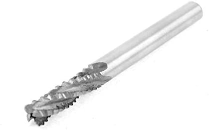 X-DREE Spiralni žljeb 6mm prečnik vrh 10mm prečnik bušaće rupe 4 završni mlin za frule(Ranura helicoidal