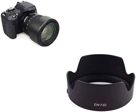 Homyword Black zamjenjuje može na EW-73D reverzibilni fotoaparat hlad cvijeća za cvijeću za konzervu na EF-S 18-135mm F / 3,5-5,6 je USM objektiv sa 67 mm poklopcem objektiva