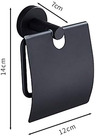 ZlxDP sažet crni zidni zid WC Držač papira Kupatilo Držači za papir od nehrđajućeg čelika sa