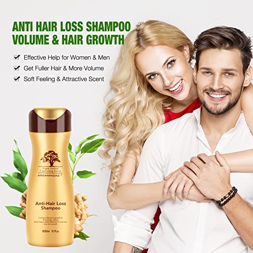 ARGANMIDAS šampon protiv opadanja kose, Šampon za rast kose za gubitak kose uzrokovan trajnom i pritiskom,