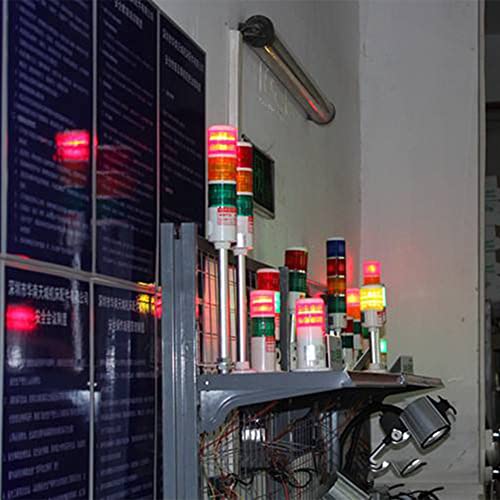 Othro 1pcs TB-1081 220V 2W lampica za upozorenje, industrijska svjetla svjetla, stupac LED alarm Okrugli toranjski svjetlosni svjetlosni indikator Kontinuirani svijetlo plastični elektronski dio Rotiranje za radnu stanicu bez zvuka