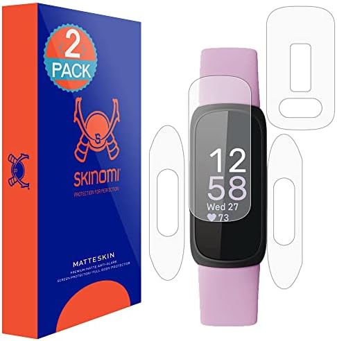 Skinomi mat zaštitnik za cijelo tijelo kompatibilan sa Fitbit Inspire 3 Full Cover matte Skin Anti-Glare HD filmom