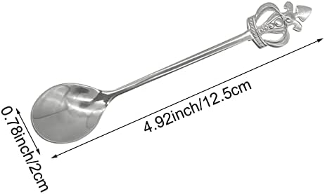 Pinenjoy 2kom Mini Krunska kašika 18/10 kašičica od nerđajućeg čelika 4,92 inča kašika za mešanje Suger