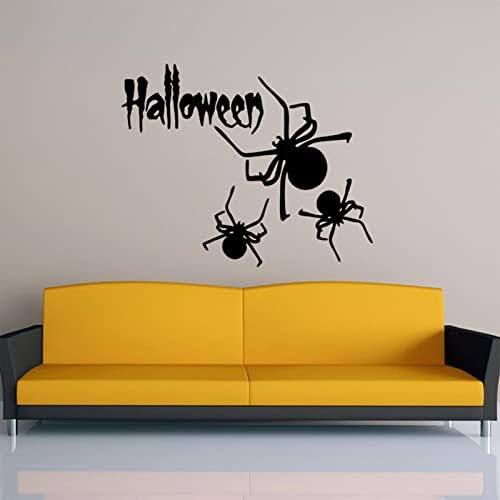 IYBWZH Halloween serija crne naljepnice Izrezbarene zidne naljepnice Naljepnice za staklene prozore Izmjenjive 6pcs rođendanski ukrasi za muškarce