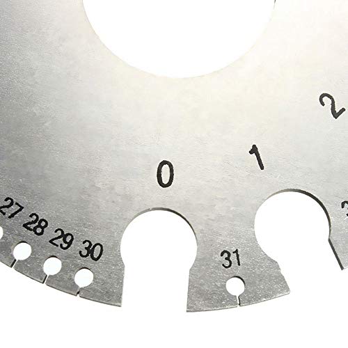Mjerač za zavarivanje od nehrđajućeg čelika, žičana / metalna lima Mjerač debljine + okrugli dvostrani