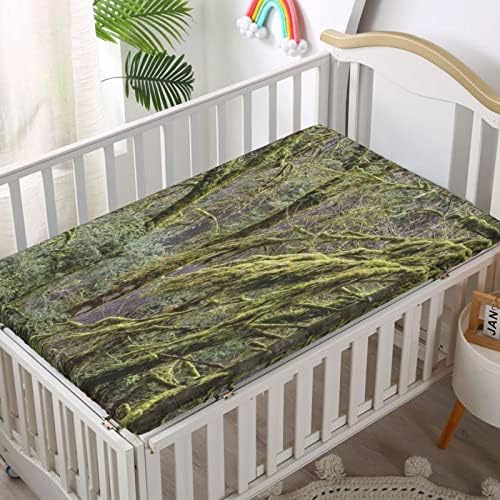 Tematsko staklo za kišu, standardni madrac sa krevetom ultra ultra mekani materijal-baby list za dječake djevojke, 28 x52, zeleno smeđe