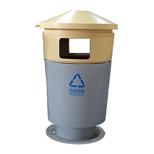 Sunena Velika smeća može cilindrična kanta za smeće sa poklopcem, nehrđajući čelik Vanjska kanta za smeće sa gornjom pepelom, komercijalno smeće velikog kapaciteta može reciklirati kante za smeće na otvorenom