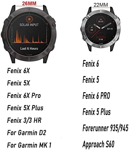 Sawidee za Garmin Fenix ​​7 7x 6 6x Pro 5x 5 Plus 3 Hr MK2 Easyfit Smart Watch Raint Band