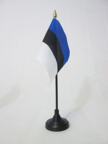 AZ zastava Estonija zastava tablice 4 '' x 6 '' - estonska stolna zastava 15 x 10 cm - Zlatni koplje