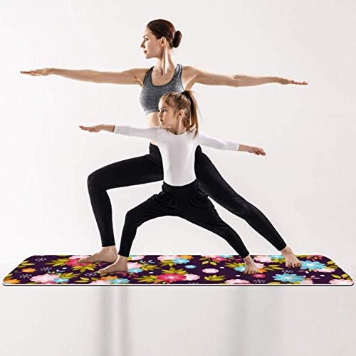 Unicey debela neklizajuća Vježba & amp; fitnes 1/4 prostirka za jogu sa slatkim cvijećem Print