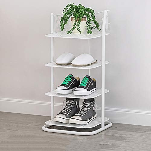 Kaikea Light i jaki nosač cipela Moderni bijeli uski za ulaznicu za ulazak u kancelariju visoki vertikalni toranj za cipele za male prostore Metal 10,6 inča širokog / 6-nivo