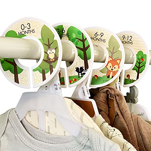 Toddlebee razdjelnici za dječje odjeće | woodland Animals Organizator za rasadnike | Unisex dječja odjeća veličina Preemie novorođenčad do 24 mjeseca / Poklon Set od 8 komada