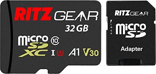 Ritz Gear 32gb Micro SD kartica, microSDXC Full HD & 4K UHD, UHS-I, U3, A1, V30, C10 memorijska kartica + Adapter za Android pametne telefone, tablete, Nintendo-Switch