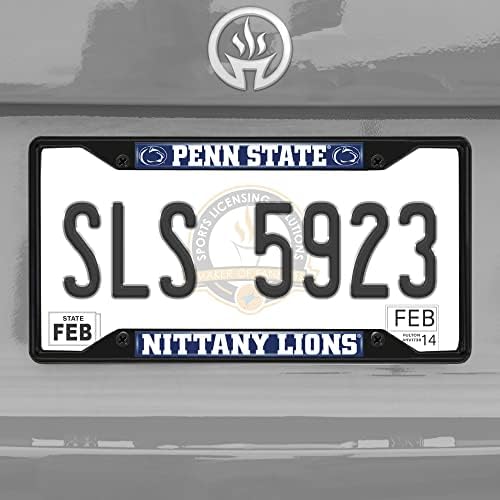 FanMats 31278 Penn State Nittany Lions Metalna licenčna ploča Frame crni finiš