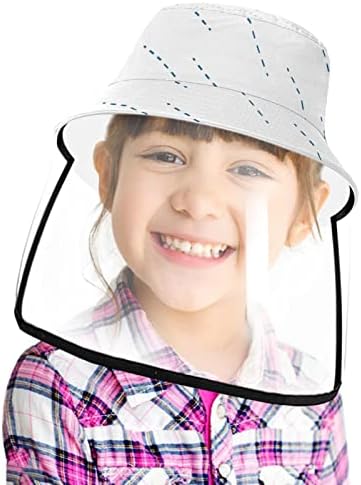 Zaštitni šešir za odrasle sa štitom za lice, ribarsko šešir protiv sunčeve kape, japanska jednostavna kiša plava bijela