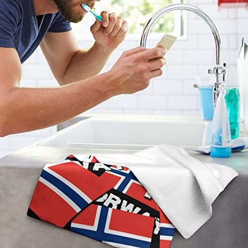 Norveška nacionalna pride Norveška zastava za ručnike za lice Premium ručnici krpa za pranje za pranje za