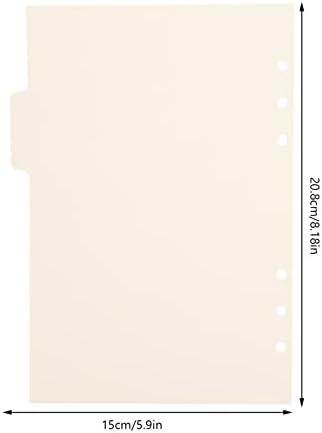 NUOBESTY 45pcs pisanje-dekorativno pismo dodatna oprema Tabs sadržaj papir klasifikacija okrugli razdjelnik bijeli razdjelnici sekcija Crvena za vezivo na Planer dnevnik ured Punch domaćinstvo