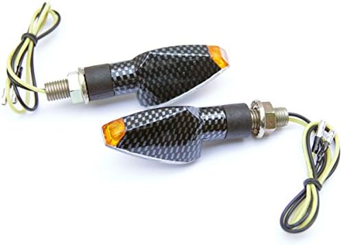 MotorToGo karbonski LED Žmigavci za motocikle bočni indikatori markera blinkeri kompatibilni za 2018 Triumph