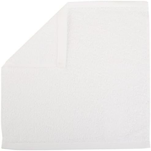 Basics Pamučni ručnik - 24-pakovanje, bijelo i brzo sušenje, dodatni upijajući, Terry pamučni pranja - pakovanje od 24, bijelo, 12 x 12 inča