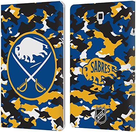 Dizajni za glavu službeno licencirani NHL kamuflažni bivolski saberi kožni rezervirani novčanik kućišta Kompatibilan sa Galaxy Tab S4 10.5