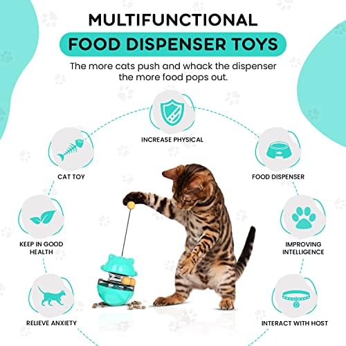 4GlegingCompanions CAT dispenzer hrane - Interaktivna mačka igračka TUMBLER & HOLDER za poslastice - obogaći