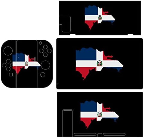 Naljepnice za zastavu Dominikanske Republike zaštitne naljepnice za Film personalizirana naljepnica s punim omotom kompatibilna s Nintendo Switchom