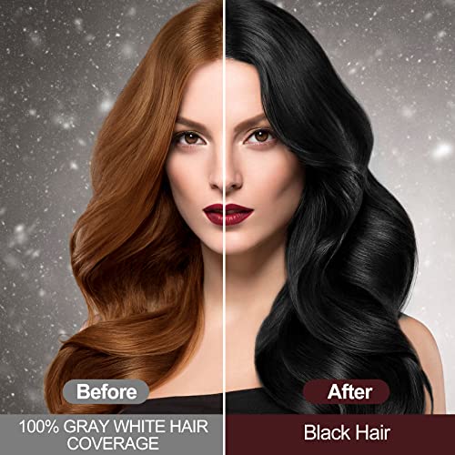 Black Hair Dye Shampoo 3 u 1 za sijedu kosu, Easy Black Hair Dye Shampoo, Instant Hair Dye Shampoo-