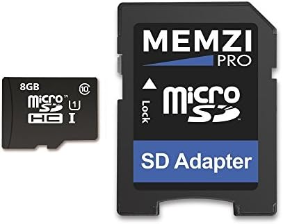 Memzi PRO 8GB memorijska kartica kompatibilna / radi sa LG Stylo 5+/5/4+/4/3, Aristo 4+, Xpression Plus 2, Arena 2, Prime 2, Phoenix 4, Zona 4 Mobilni telefoni-Klasa 10 90MB/s Micro SDHC sa SD adapterom