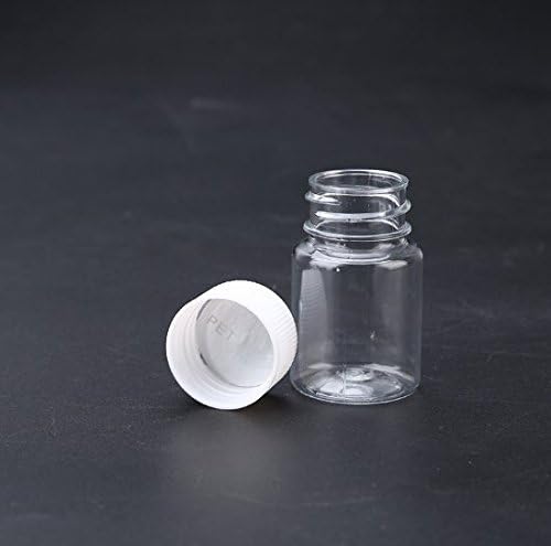 VNDEFUL 20PCS 15ml plastična prazna mala maha usta za diplomirani laboratorij hemijskih kontejnera za brtvljenje boce za flašicu za tečnost