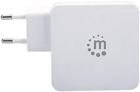 Zidni punjač za dostavu manhettana - 60 W USB-C port za dostavu napajanja, USB-a port za punjenje, bijeli