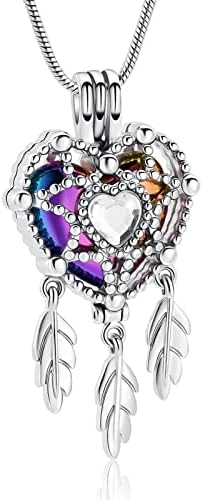 Ogrlica za srčane urnu u Dotuiarg za ljudske pepele čuva memorijalni urn nakit za žene muškarce