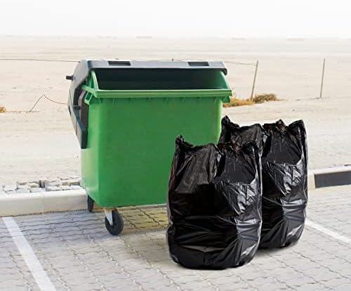 MoćyPoly 33 galon Torba za smeće, 100 tačaka crne smeće, 30-33 GAL Izvođač vrećice za smeće, neplaćene torbe za otpad za travnjak