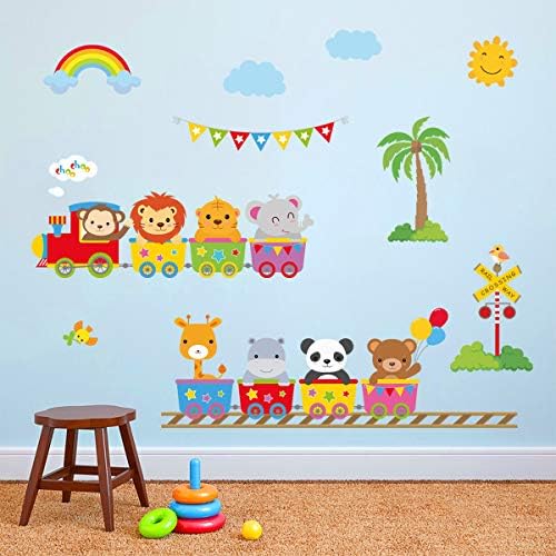 decalmile zidni voz za životinje naljepnice zidne naljepnice s temom džungle zidni dekor za dječje dječje dječje spavaće sobe