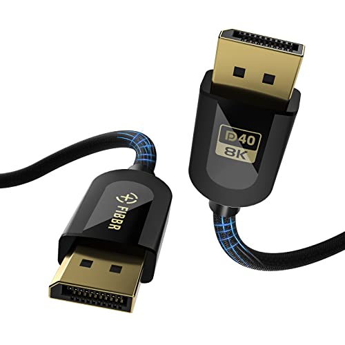 FIBBR certificirani DisplayPort 2.1 kabl / 2m, superspeed dp2.1 kabl 40Gbps Video DisplayPort kablovska
