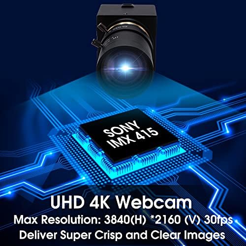 SVPRO Web kamera 4K Ultra HD Web kamera 10x optička kamera sa Varifokalnim objektivom od 5-50 mm, 3840x2160@30fps