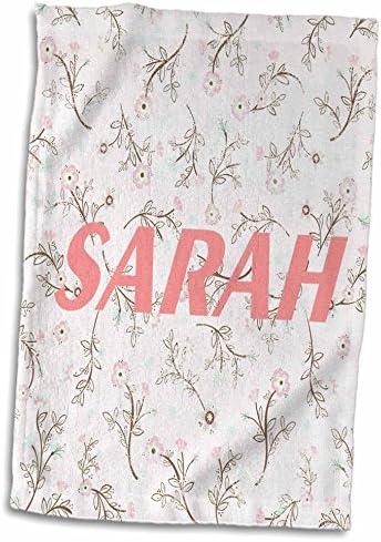3drose nazivi florena - ružičasta ime Sarah na ružičastoj cvjetni - ručnici